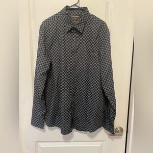 Michael Kors Black and Gray Geometric Shirt